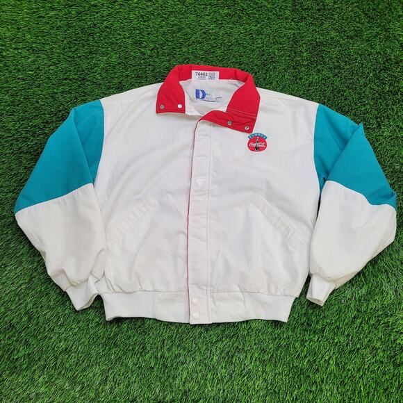 Vintage 80s Coca-Cola Jacket L/XL 25x26 Dunbrooke Baggy USA - Picture 1 of 16